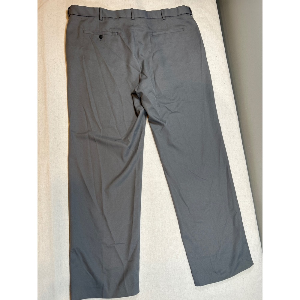 PGA Tour Mens Golf Pants Grey Flat Front Straight Leg 40x32 RT25529 Performance - Picture 8 of 9